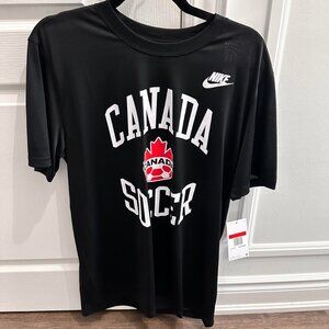 Nike Canada Soccer black and white tee